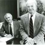 Left to right: Guy Eberhardt, Arthur ‘Buster’ Barry during interview.